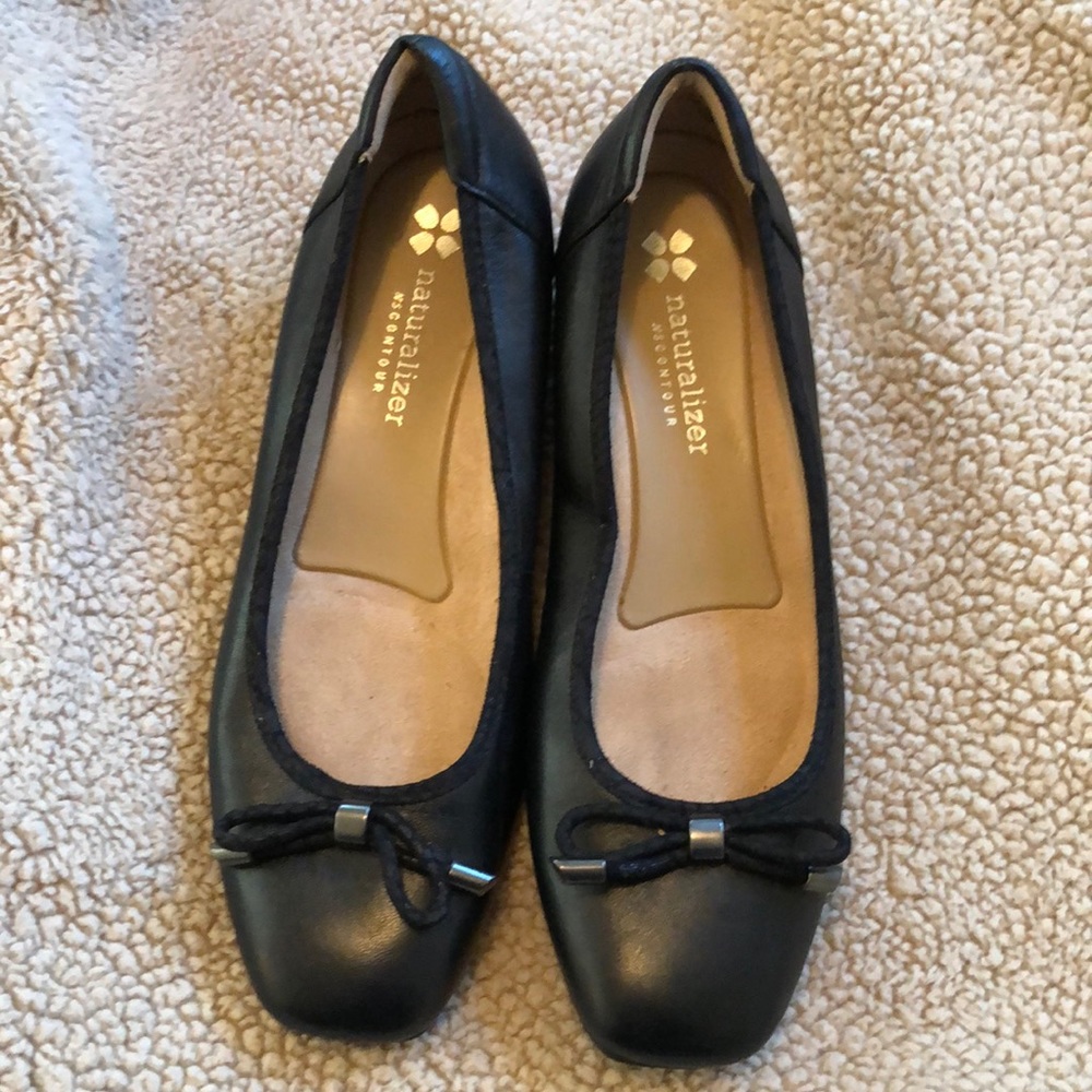 Naturalizer contour ballet flats black  leather